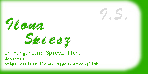 ilona spiesz business card